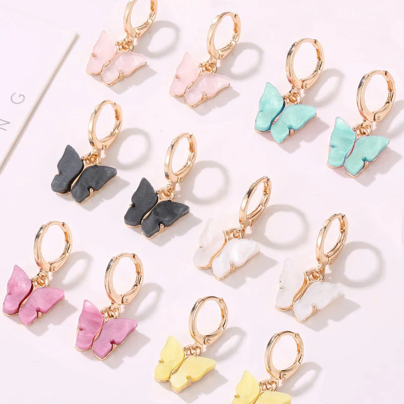 Korean New Fashion Earrings Acrylic Butterfly Shape Jewelry Small fresh Sweet Statement Drop Earing For woman Cute Best Jewelry 
Korean New Fashion Earrings Acrylic Butterfly Shape Jewelry Small fresh Sweet Statement Drop Earing For woman Cute Best Jewelry