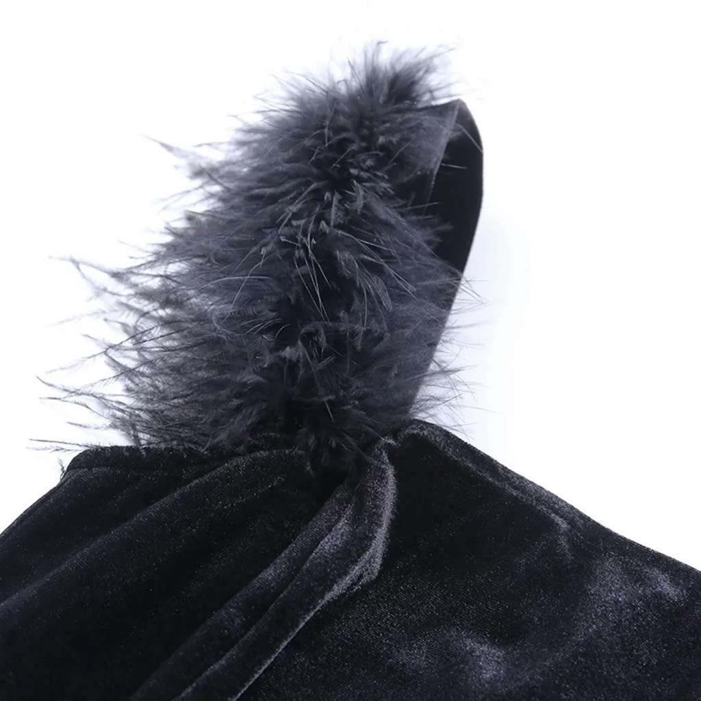Women Fashion Sexy Dress Square collar Solid Strap Vestido Dress Temperament Fork Opening Feather Mid-Calf Slit Long Dress X0119
Women Fashion Sexy Dress Square collar Solid Strap Vestido Dress Temperament Fork Opening Feather Mid-Calf Slit Long Dress X0119