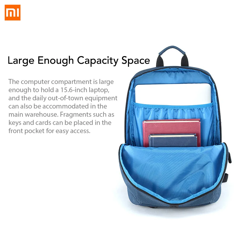 20L Xiaomi повседневный рюкзак для мужчин однотонный полиэстер дорожный девочек