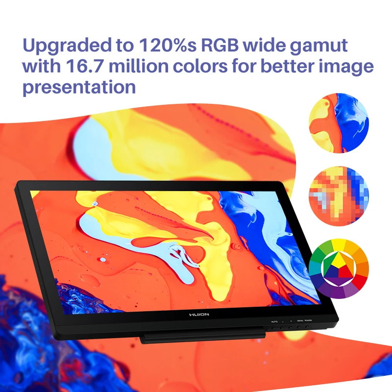 Huion Kamvas 20 8192Levels Pen Display Monitor Digital Graphics Drawing Pen Tablet Monitor Battery-free Pen Tilt function