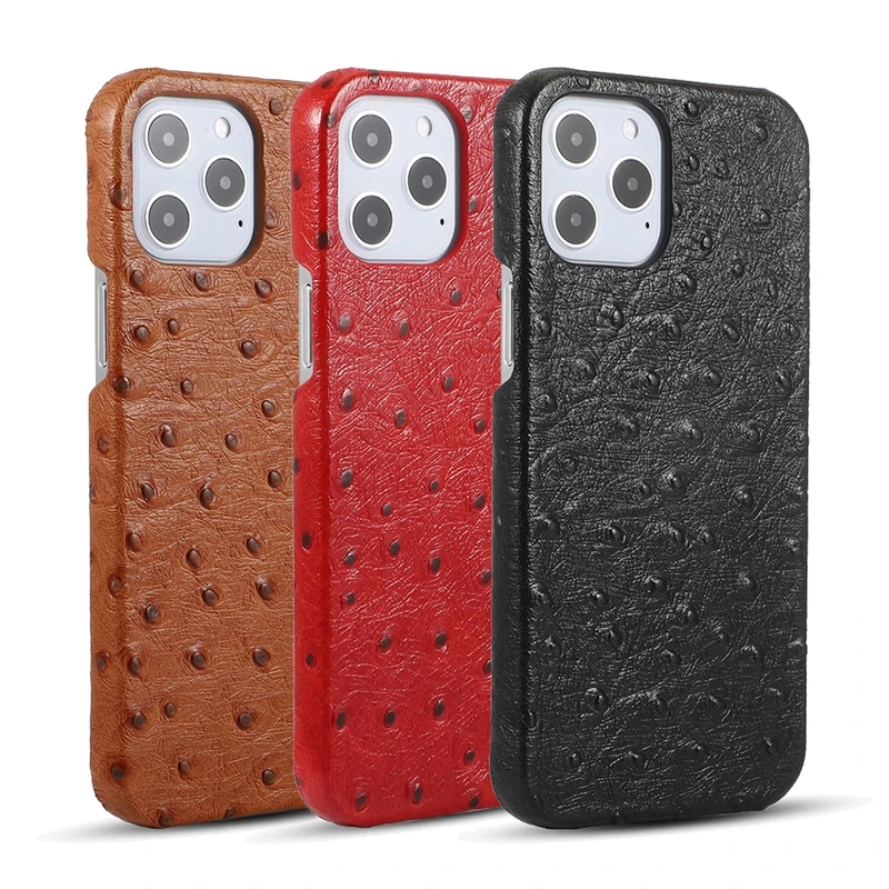 Genuine leather hard case for iPhone 12 Pro Max Mini 11 12Pro phone cases 2021 luxury cute ostrich ultra thin back cover funda
Genuine leather hard case for iPhone 12 Pro Max Mini 11 12Pro phone cases 2021 luxury cute ostrich ultra thin back cover funda