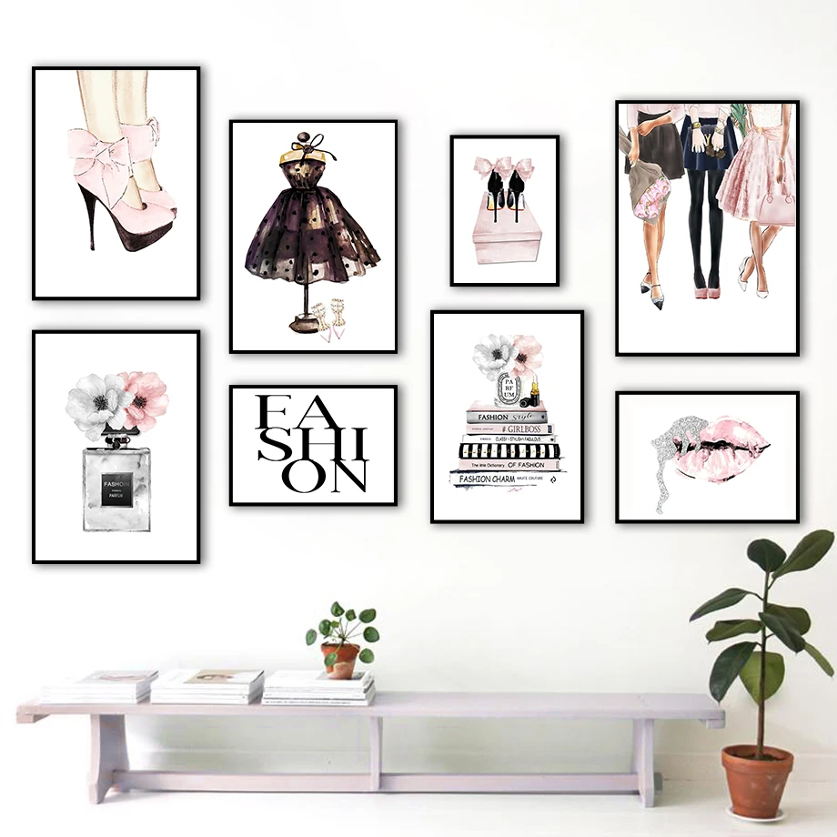 Girl High Heel Perfume Book Fashion Quote Wall Art Canvas Painting Nordic Posters And Prints Wall Pictures For Living Room Decor
Girl High Heel Perfume Book Fashion Quote Wall Art Canvas Painting Nordic Posters And Prints Wall Pictures For Living Room Decor