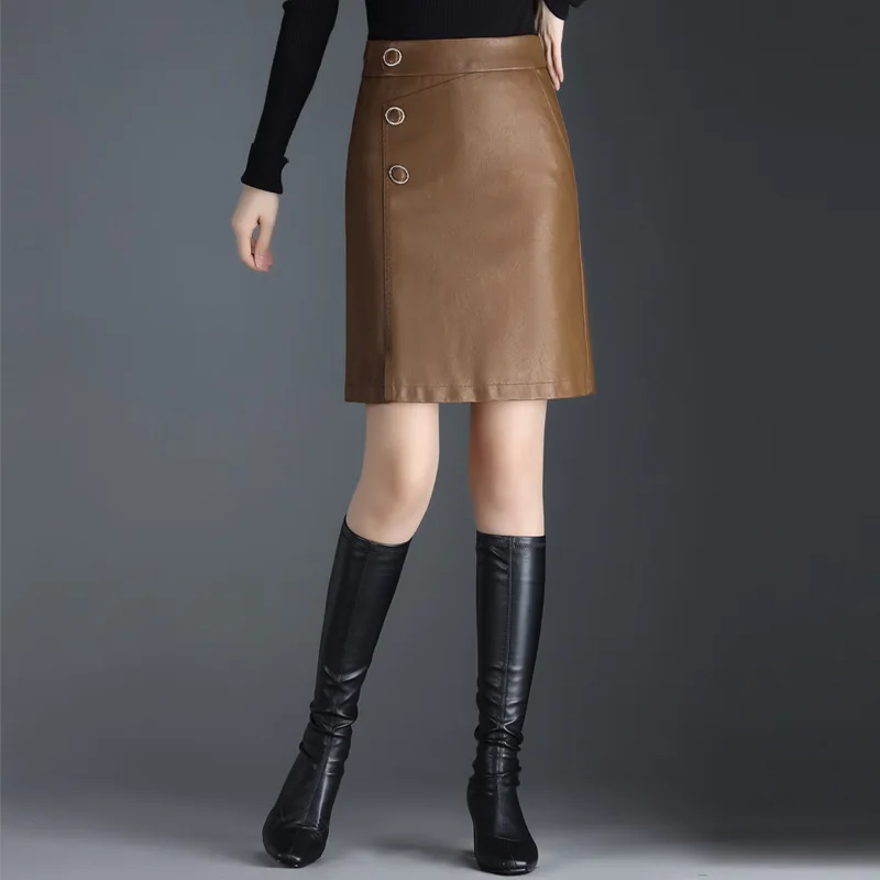 Fashion Simple Black PU Leather Bodycon Skirt Women Autumn Winter High Waist Slim Casual Ladies Sexy Short Pencil Skirts 6838
Fashion Simple Black PU Leather Bodycon Skirt Women Autumn Winter High Waist Slim Casual Ladies Sexy Short Pencil Skirts 6838