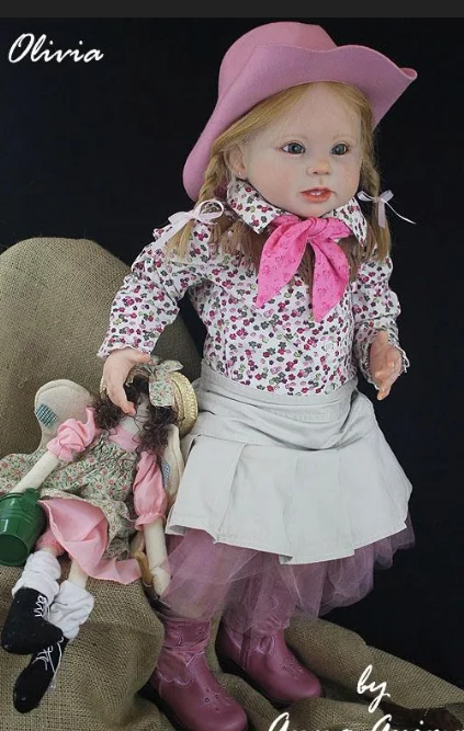 Кукла реборн NPK 28 дюймов комплект Бонни со стоячими ногами необработанные части