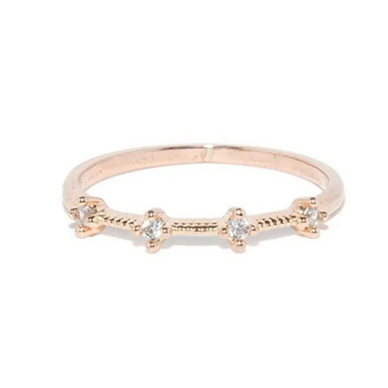 Exquisite Four Small Golden Crystal Ring For Women Party Wedding Engagement Famale Rings Jewelry Hand Accessories Size 6-10
Exquisite Four Small Golden Crystal Ring For Women Party Wedding Engagement Famale Rings Jewelry Hand Accessories Size 6-10