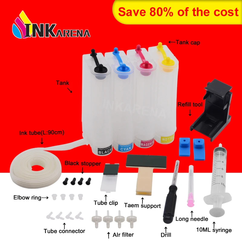 INKARENA Ciss DIY Tool Replacement for HP 129 135 Photosmart C4110 C4140 C4150 C4170 C4173 C4175 C4180 C4190 C4193 Printer tube
INKARENA Ciss DIY Tool Replacement for HP 129 135 Photosmart C4110 C4140 C4150 C4170 C4173 C4175 C4180 C4190 C4193 Printer tube