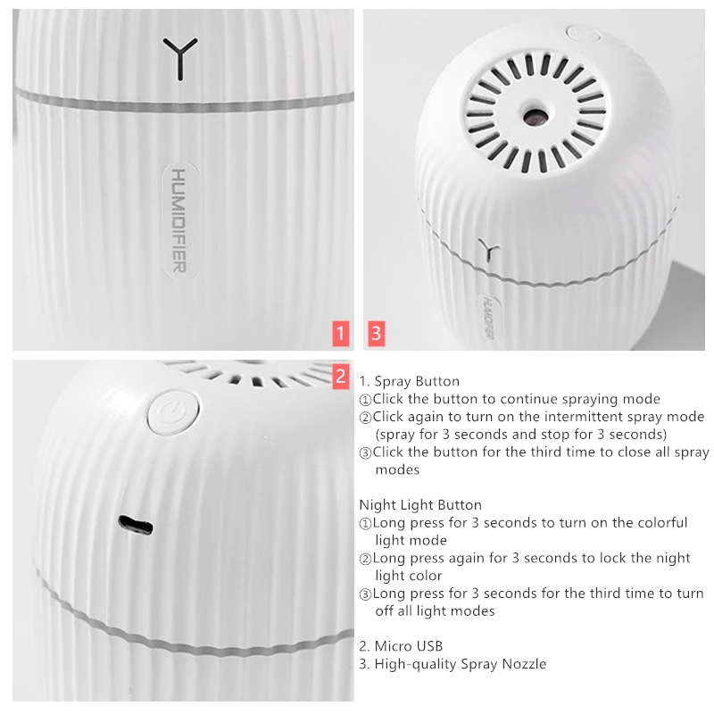 Air Humidifier Mini USB Cool Mist Maker Desktop Portable Car Humidifier Wireless with Breathing Atmosphere Light for Home Office
Air Humidifier Mini USB Cool Mist Maker Desktop Portable Car Humidifier Wireless with Breathing Atmosphere Light for Home Office