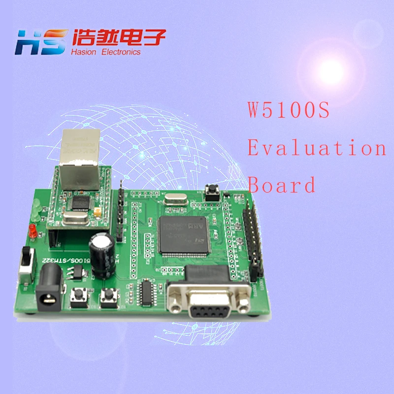 W5100S Evaluation Board HS-EVTW5100S convenient for early development and debugging 
W5100S Evaluation Board HS-EVTW5100S convenient for early development and debugging
