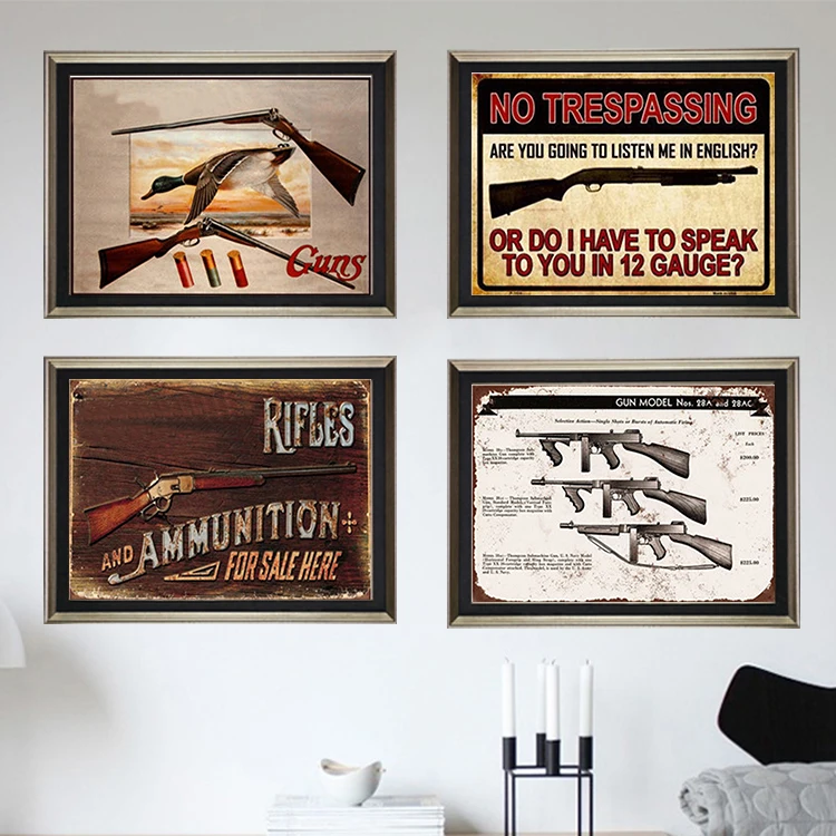 Guns Vintage Tin Sign Bar Pub Home Wall Decor Retro Metal Art Beer Coffee Poster Plate
Guns Vintage Tin Sign Bar Pub Home Wall Decor Retro Metal Art Beer Coffee Poster Plate