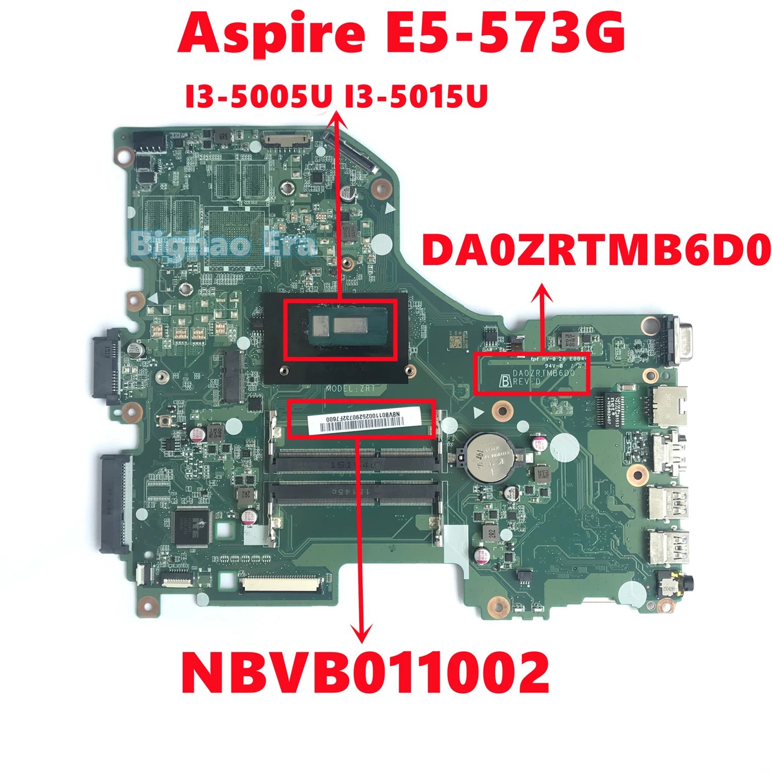 NBVB011002 NB.VB011.002 для Acer Aspire E5-573 E5-573G Материнская плата ноутбука DA0ZRTMB6D0 с I3-5005U I3-5015U CPU