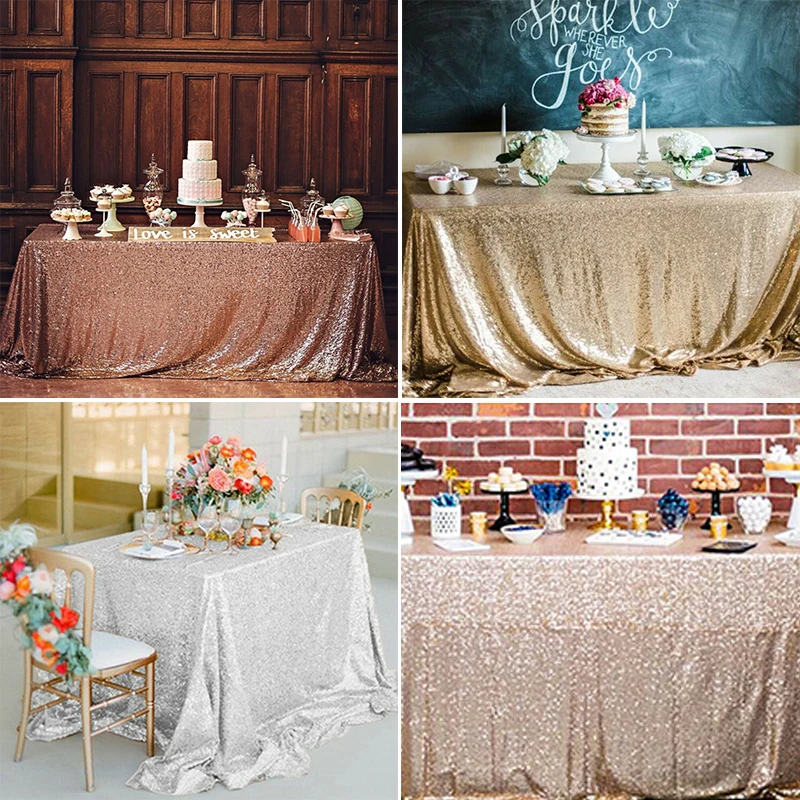 Rectangular Rose Gold/Silver Tablecloth For Wedding Party Home Decor Multi-Color/Sizes Table Cover Glitter Sequin Table Cloth
Rectangular Rose Gold/Silver Tablecloth For Wedding Party Home Decor Multi-Color/Sizes Table Cover Glitter Sequin Table Cloth