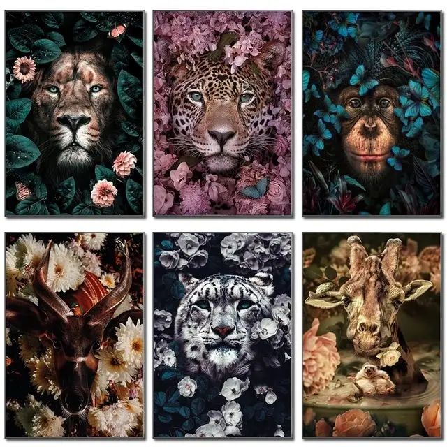 New 5d diy diamond painting Flowers Animals cross stitch kits Full square round Tiger Lion Leapord embroidery wall sticker
New 5d diy diamond painting Flowers Animals cross stitch kits Full square round Tiger Lion Leapord embroidery wall sticker