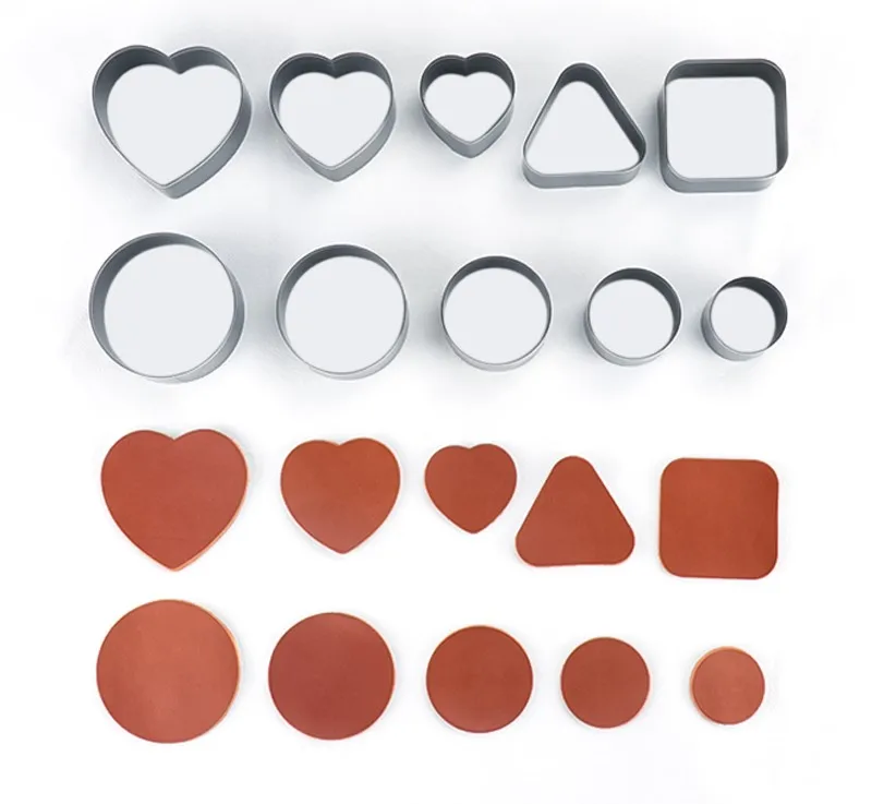 20pcs Cutter DIY leather craft round rectangle Heart Square shape label die cutting knife mould template set hole punching tool
20pcs Cutter DIY leather craft round rectangle Heart Square shape label die cutting knife mould template set hole punching tool