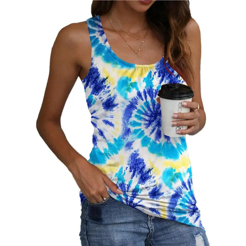 Womens Holiday Vest Ladies Floral Leopard Printed Tie-dye Loose Casual Soft Summer 2021 TeeFashion Sleeveless Tank Tops
Womens Holiday Vest Ladies Floral Leopard Printed Tie-dye Loose Casual Soft Summer 2021 TeeFashion Sleeveless Tank Tops