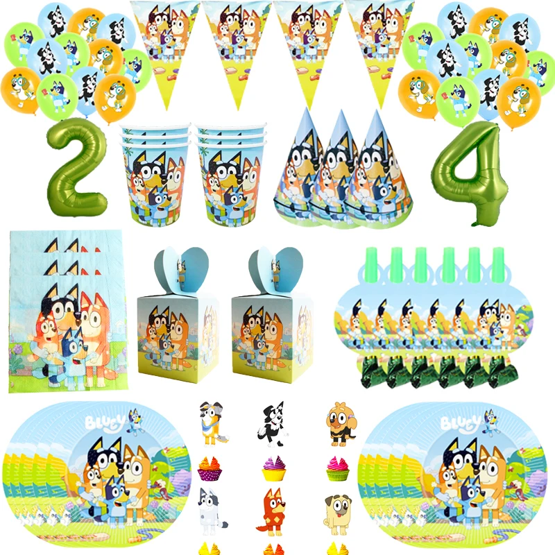 Cartoon Dogs Bingo Cartoon Animal Theme Disposable Tableware Set Plate Cup Children's Birthday Party Decoration Latex Balloon
Cartoon Dogs Bingo Cartoon Animal Theme Disposable Tableware Set Plate Cup Children's Birthday Party Decoration Latex Balloon