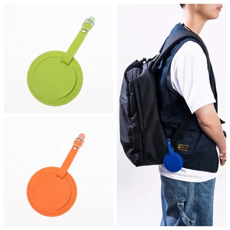 Round Luggage Tag Leather Suitcase Label Bag Pendant Handbag Name ID Address Tags Travel Accessories
Round Luggage Tag Leather Suitcase Label Bag Pendant Handbag Name ID Address Tags Travel Accessories