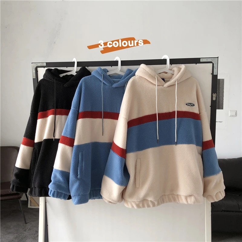 Lamb sweater men hooded winter clothes trend Joker loose plus velvet thickened jacket ins harbor wind winter clothes
Lamb sweater men hooded winter clothes trend Joker loose plus velvet thickened jacket ins harbor wind winter clothes