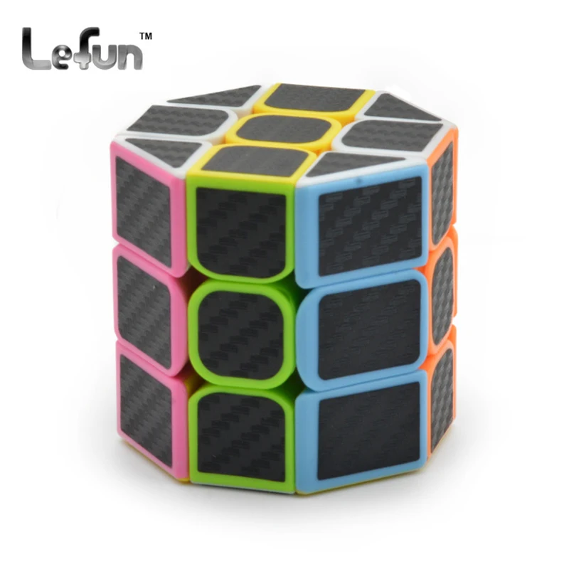 

Lefun 3x3x3 Speed Magic Cubes Twist Puzzle Toy Brain Teaser Octagonal column Black IQ Game 3x3 Carbon Fibre Octagon Barrel cubo