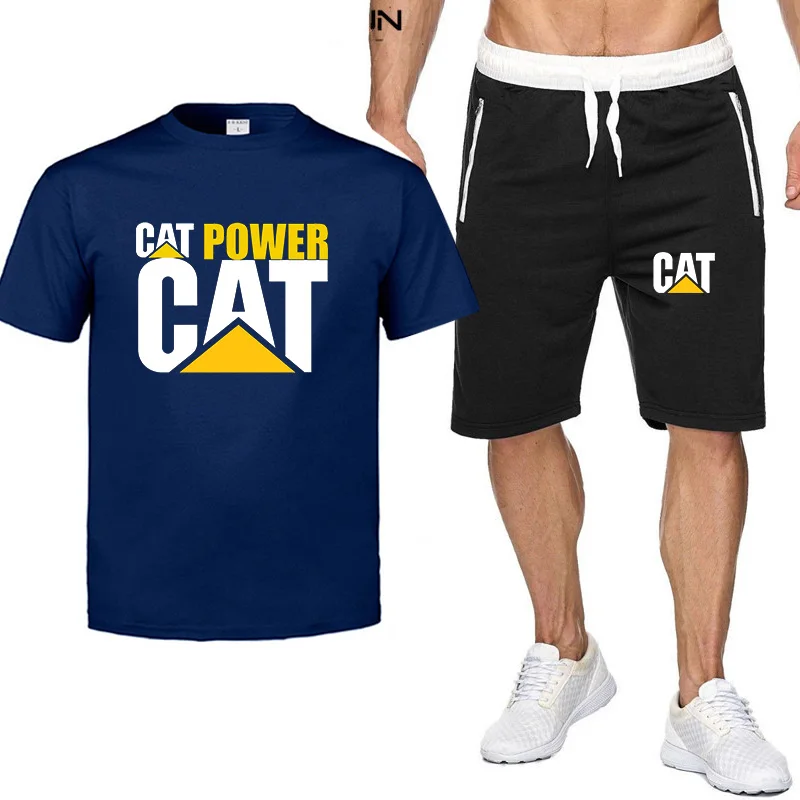 2021 Summer Men's Brand CAT Logo T-Shirt Set 2-Piece Sportswear Sports Fitness Printed Short Sleeve + Shorts Suit
2021 Summer Men's Brand CAT Logo T-Shirt Set 2-Piece Sportswear Sports Fitness Printed Short Sleeve + Shorts Suit