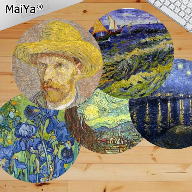 MaiYa New Printed Van Gogh The Starry Night Flower aesthetic Art round to Mouse Game Laptop PC Mice Pad Mat gaming Mousepad
MaiYa New Printed Van Gogh The Starry Night Flower aesthetic Art round to Mouse Game Laptop PC Mice Pad Mat gaming Mousepad