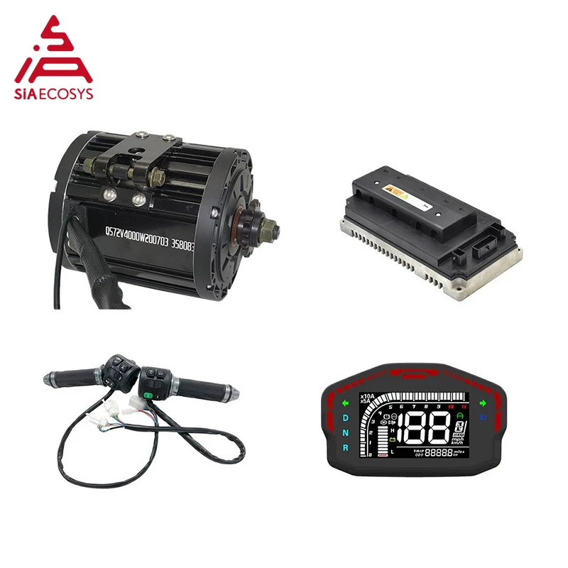 QS мотор 4000W 138 90H Средний привод с EM72200SP sin wave контроллер наборы для мотоцикла 72V |