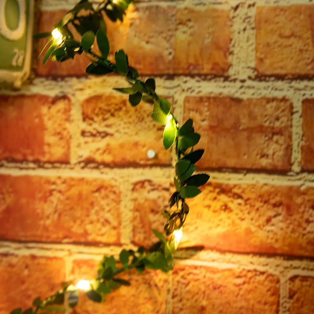 Artificial Plants Garland Light Green Leaf Ivy Vine Fairy String Lights DIY Hanging Fake Leaves Lamp Hanging Lighting 
Artificial Plants Garland Light Green Leaf Ivy Vine Fairy String Lights DIY Hanging Fake Leaves Lamp Hanging Lighting