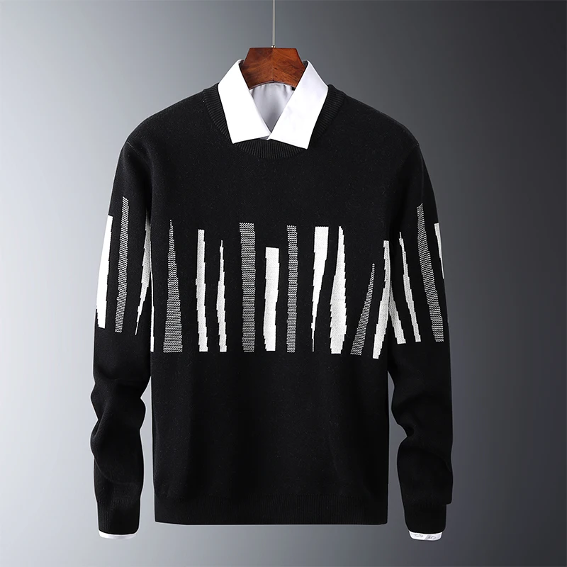 Sweater Men Casual Striped O-Neck Pullover Men's Clothes 2020 Autumn New Arrivals Knitwear Pull Homme Plus Size Black Sweaters 
Sweater Men Casual Striped O-Neck Pullover Men's Clothes 2020 Autumn New Arrivals Knitwear Pull Homme Plus Size Black Sweaters