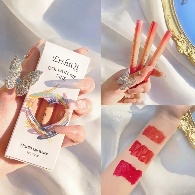 3 Pcs/Set Sweet Love Lip Gloss Matte Velvet Liquid Lipsticks Waterproof Long Lasting Nonstick Cup Sexy Matte Lip Glaze Cosmetics
3 Pcs/Set Sweet Love Lip Gloss Matte Velvet Liquid Lipsticks Waterproof Long Lasting Nonstick Cup Sexy Matte Lip Glaze Cosmetics