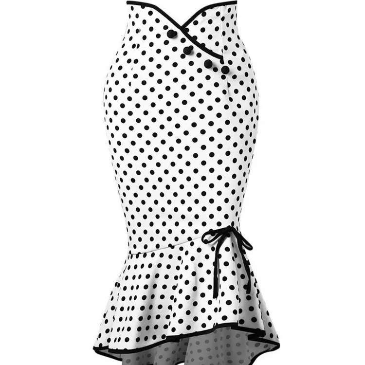 Korea Fashion SKirts Women 2021 Summer Sexy High Waist Midi Skirts Elegant Polka Dot Print Mermaid Trumpet Skirts
Korea Fashion SKirts Women 2021 Summer Sexy High Waist Midi Skirts Elegant Polka Dot Print Mermaid Trumpet Skirts