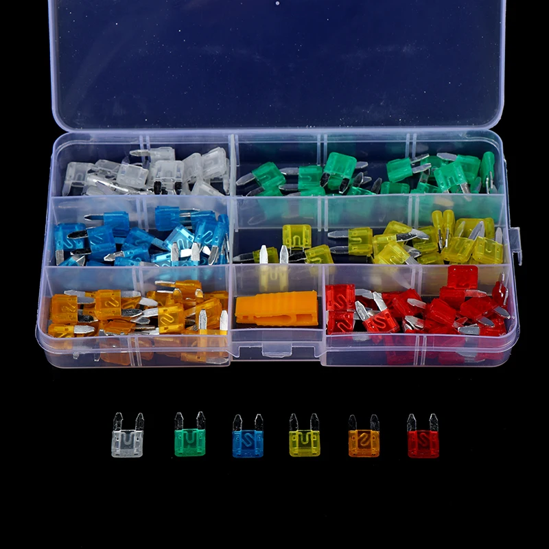 120pcs 5/10/15/20/25/30A Blade Car Fuse Micro Blade Fuse Set Car Accessories Car Truck Low Motorcycle Kit Insurance Film
120pcs 5/10/15/20/25/30A Blade Car Fuse Micro Blade Fuse Set Car Accessories Car Truck Low Motorcycle Kit Insurance Film