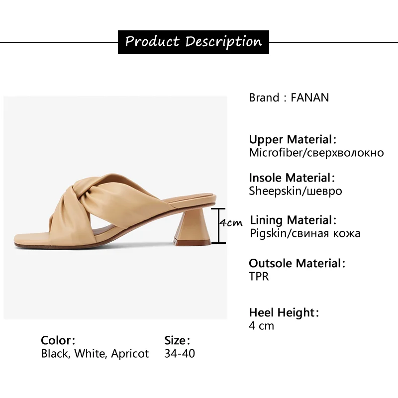 FANAN 2020 Slippers Women Genuine Leather Soft Slides Shoes Square Toe Spike High Heel Slippers Women Summer Beach Shoes Mules
FANAN 2020 Slippers Women Genuine Leather Soft Slides Shoes Square Toe Spike High Heel Slippers Women Summer Beach Shoes Mules