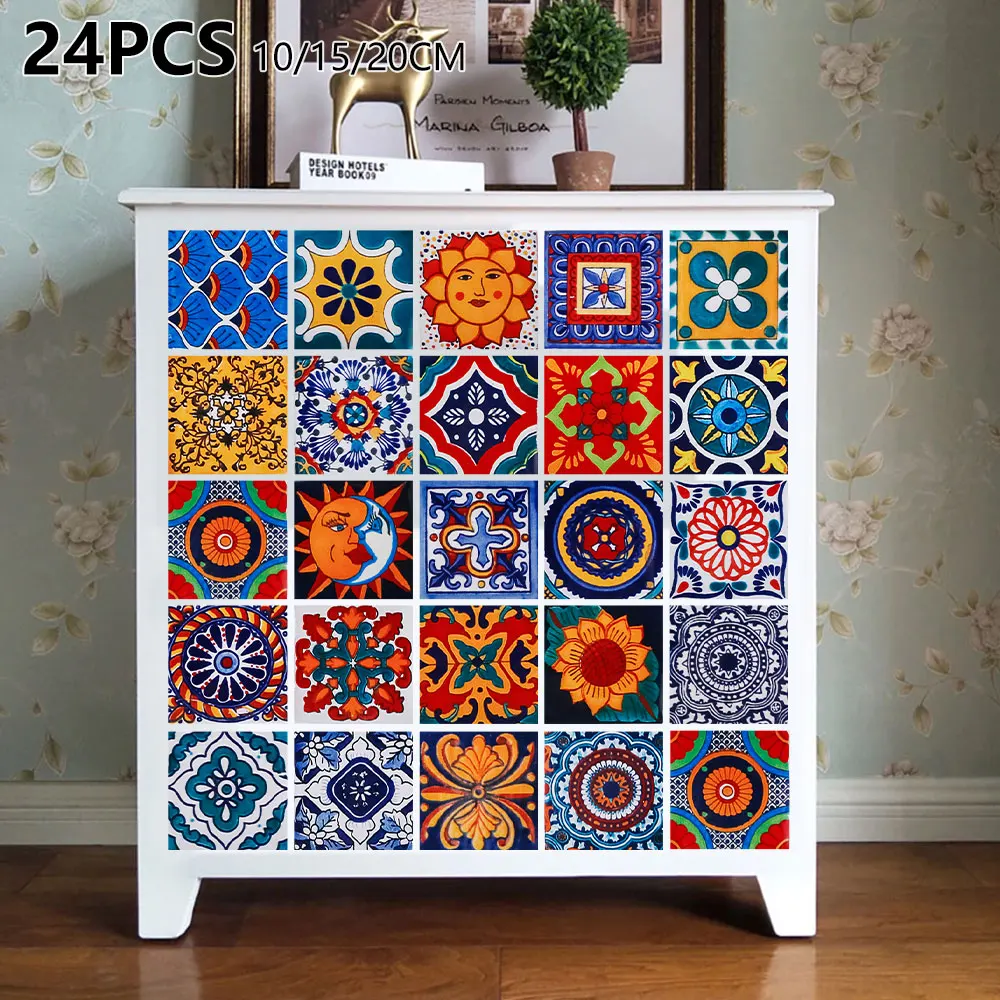 24 Pcs/Set Tile Sticker Moroccan Style Traditional DIY MuralsTile Decal Waterproof Removable Decals Decor Sticker Self Adhesive
24 Pcs/Set Tile Sticker Moroccan Style Traditional DIY MuralsTile Decal Waterproof Removable Decals Decor Sticker Self Adhesive