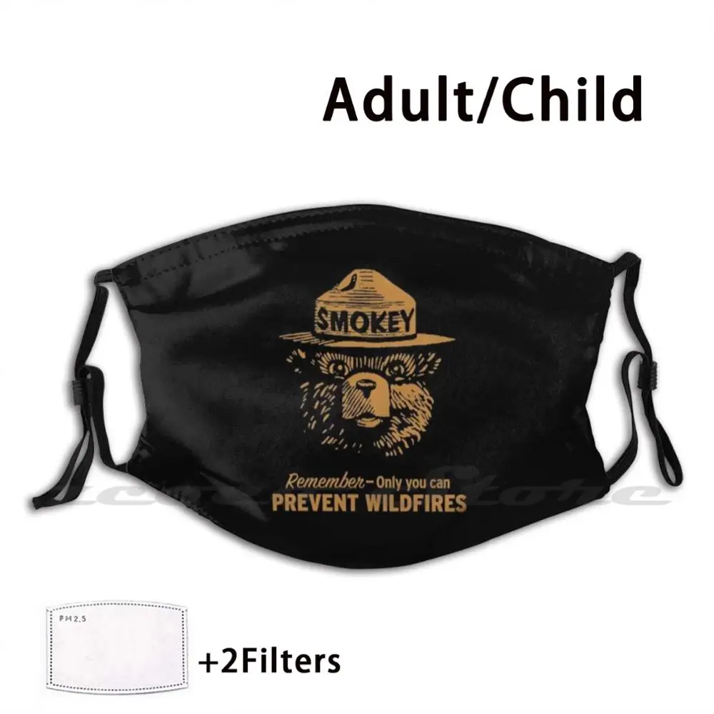 Smokey Only You Can Washable Trending Customized Pm2.5 Filter Mask Bear Forest Smokey Camping Forest Fire Camp Grizzly Bear
Smokey Only You Can Washable Trending Customized Pm2.5 Filter Mask Bear Forest Smokey Camping Forest Fire Camp Grizzly Bear