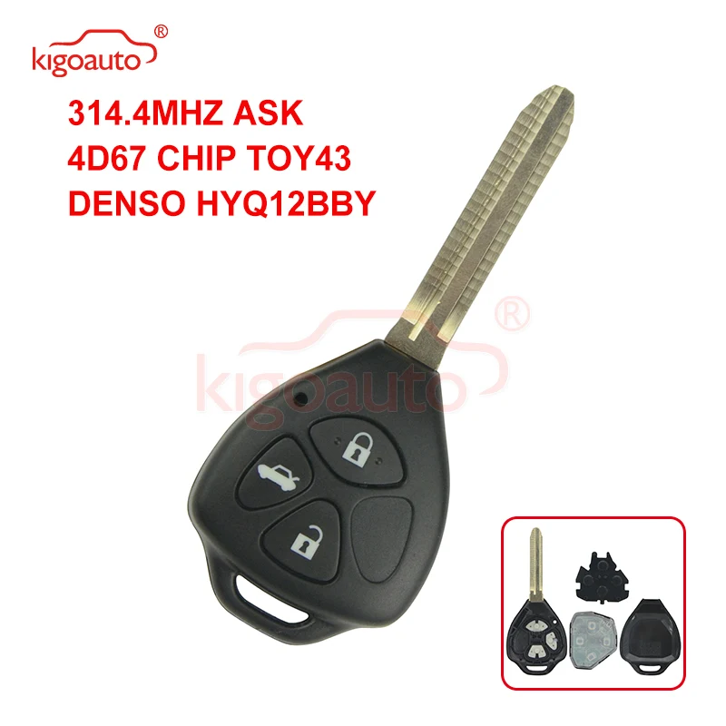 Ключ дистанционного управления DENSO HYQ12BBY TOY43 3 кнопки для Toyota Camry Corolla Автомобильный