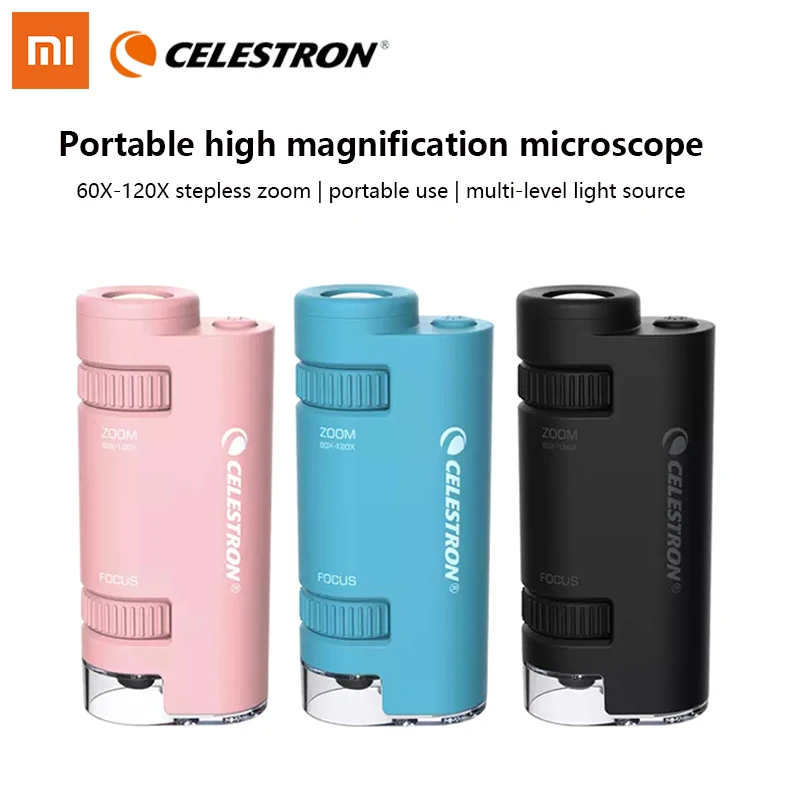 Xiaomi CELESTRON Portable High-power Microscope for Children's Entry Teaching Science Biology Laboratory Observation HD Mini LED
Xiaomi CELESTRON Portable High-power Microscope for Children's Entry Teaching Science Biology Laboratory Observation HD Mini LED