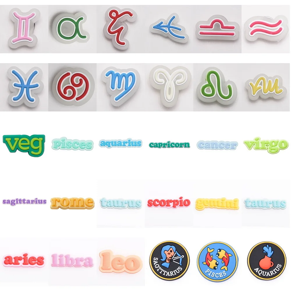 Rubber Zodic Shoes Charms For Croc Fashion Constellation Pins Shoes Decoration Pvc Charm For Clog Party Gifts
Rubber Zodic Shoes Charms For Croc Fashion Constellation Pins Shoes Decoration Pvc Charm For Clog Party Gifts