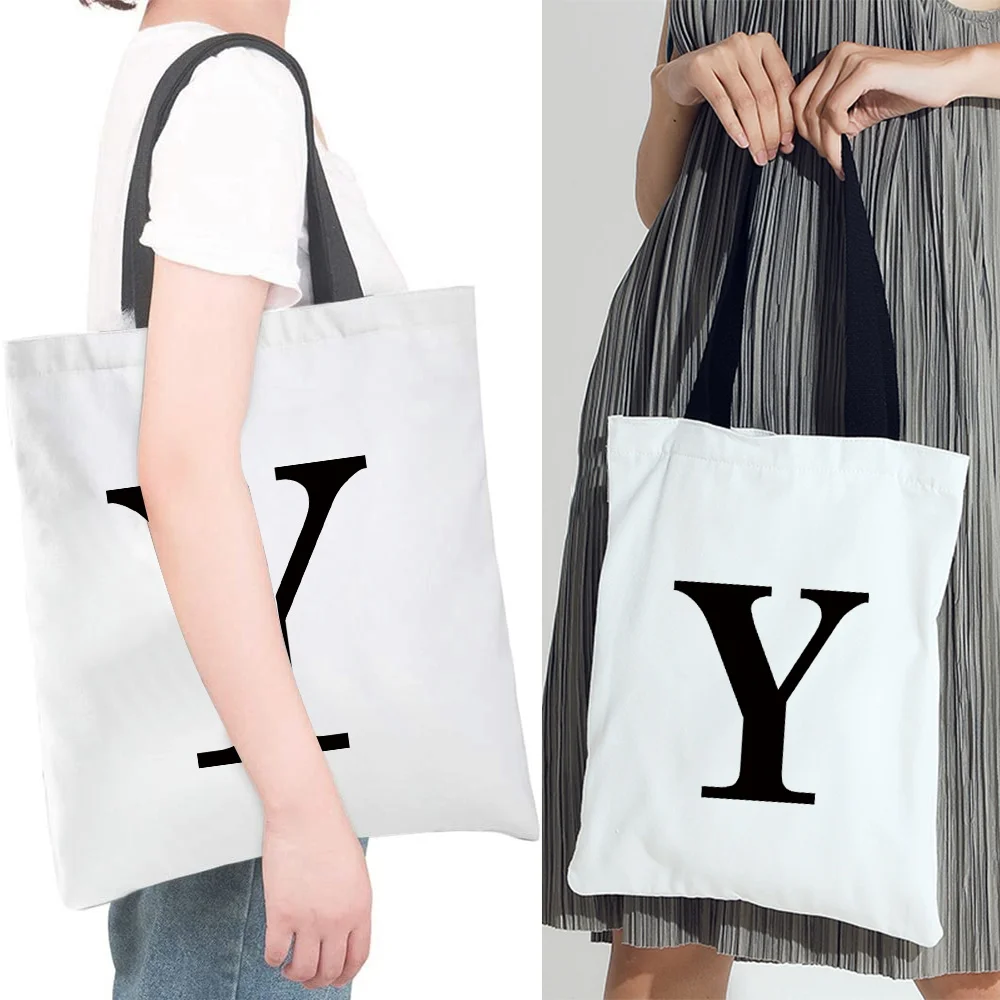 Women's Shopper Shopping Bags Shoulder 26 Letters Pattern Eco Tote Bag Fabric Reusable Beach Canvas Harajuku Handbags
Women's Shopper Shopping Bags Shoulder 26 Letters Pattern Eco Tote Bag Fabric Reusable Beach Canvas Harajuku Handbags