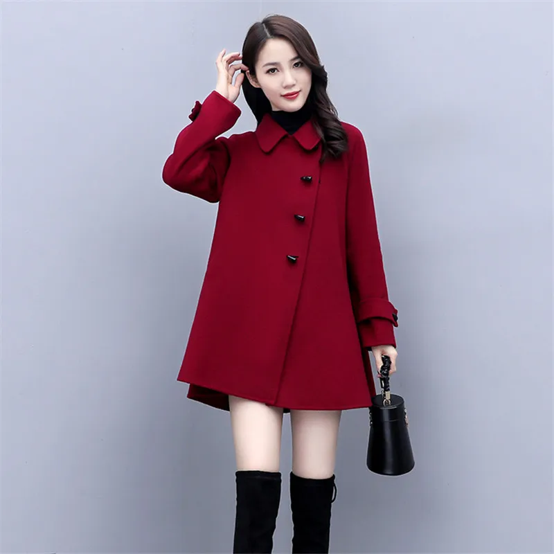 Fashion Woolen Coat Women Casual Korean Loose Solid Lapel Blended Wool Jacket 2022 Spring Autumn New Ladies Outerwear Tide H1932
Fashion Woolen Coat Women Casual Korean Loose Solid Lapel Blended Wool Jacket 2022 Spring Autumn New Ladies Outerwear Tide H1932