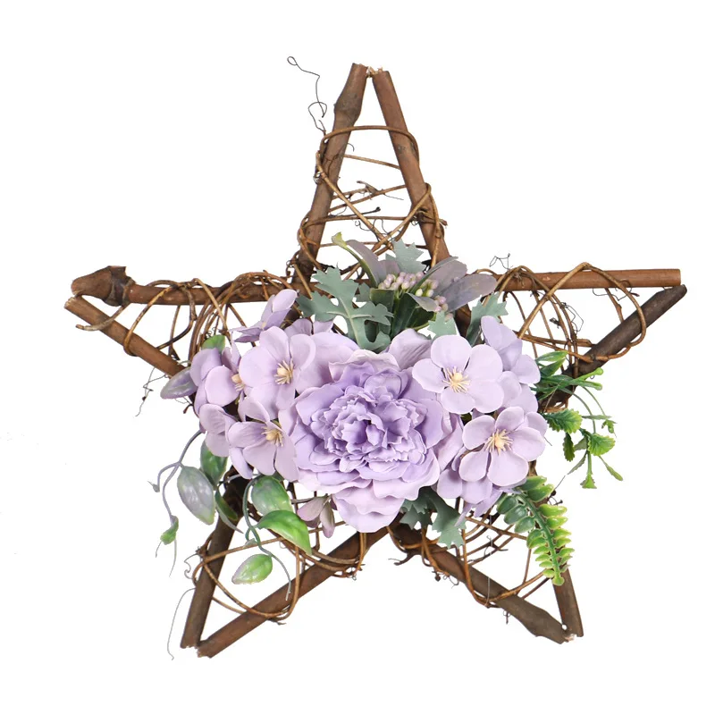 Artificial Flower Five-pointed Star Simulation Garland Pendant Wreath Door Hanging Wedding Party Home Garden Decor Accessories
Artificial Flower Five-pointed Star Simulation Garland Pendant Wreath Door Hanging Wedding Party Home Garden Decor Accessories