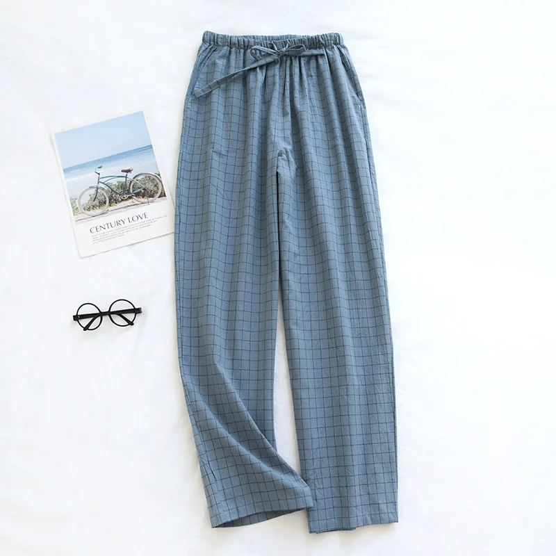 Couple's Sleepwear Home Pant Casual Big Size Loose Cotton Nightwear Plaid Korean Spring Autumn Women Or Men Pijama Trousers
Couple's Sleepwear Home Pant Casual Big Size Loose Cotton Nightwear Plaid Korean Spring Autumn Women Or Men Pijama Trousers