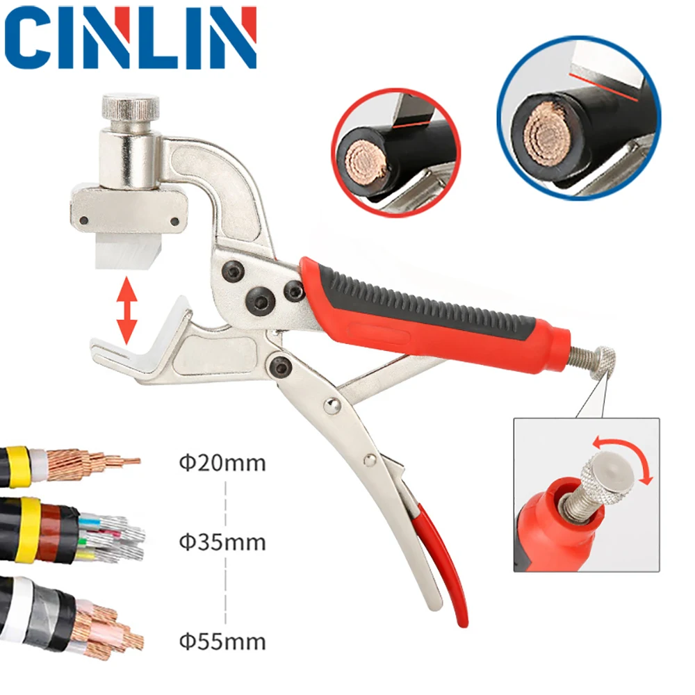 Stainless Steel Cable Stripping Pliers Cable Range φ20-55mm Wire Tools Cable Decrustation Replaceable Blade Electrician Tool
Stainless Steel Cable Stripping Pliers Cable Range φ20-55mm Wire Tools Cable Decrustation Replaceable Blade Electrician Tool