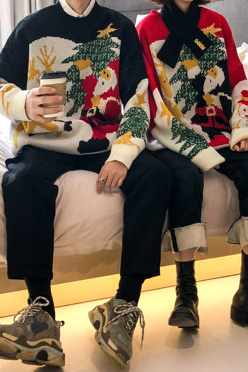 2021 autumn and winter new trendy men and women warm santa couple clothes men and women sweater knit sweater round neck pullover
2021 autumn and winter new trendy men and women warm santa couple clothes men and women sweater knit sweater round neck pullover