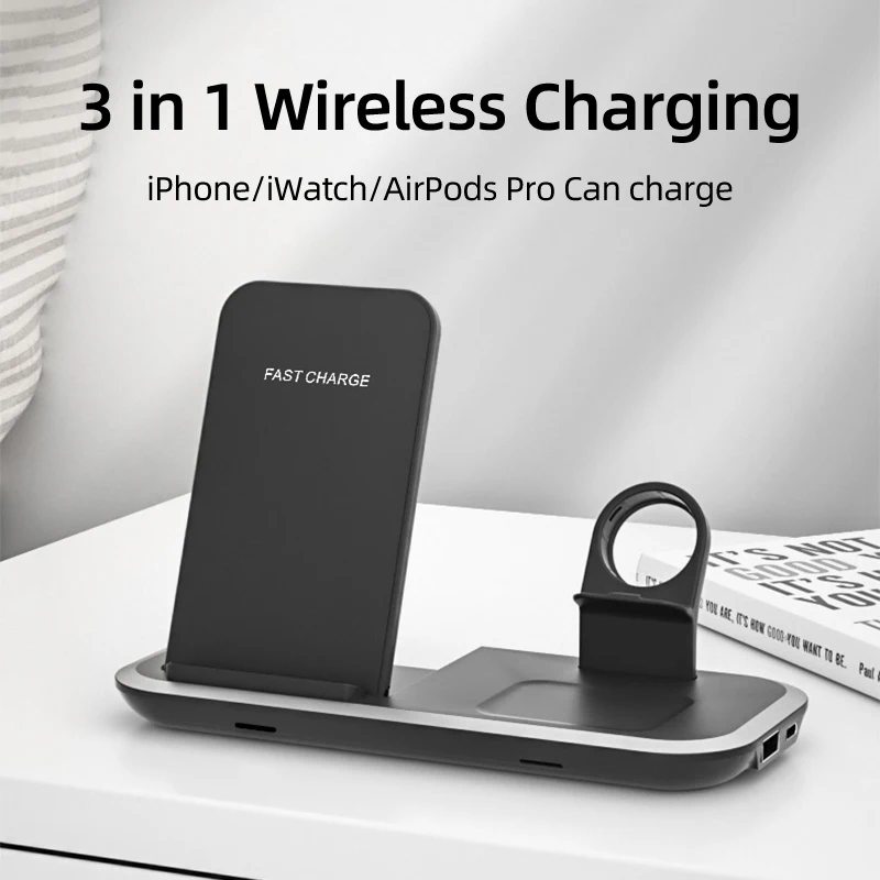 3 in 1 Qi Charging Dock Station 15W Fast Wireless Charger For iPhone 13 12 11 Pro XS MAX XR X 8 Apple Watch 6 5 4 3 AirPods Pro
3 in 1 Qi Charging Dock Station 15W Fast Wireless Charger For iPhone 13 12 11 Pro XS MAX XR X 8 Apple Watch 6 5 4 3 AirPods Pro