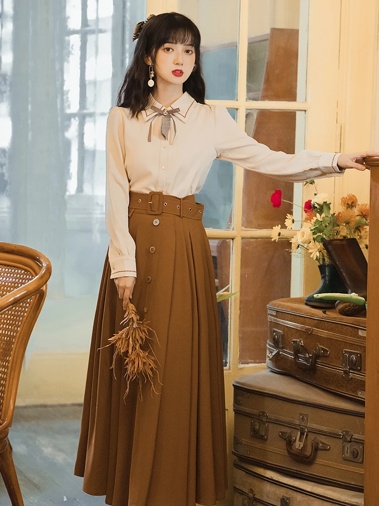 2020 new fashion women's clothing Turn-down Collar Single Breasted Vintage Full 2 peice sets
2020 new fashion women's clothing Turn-down Collar Single Breasted Vintage Full 2 peice sets