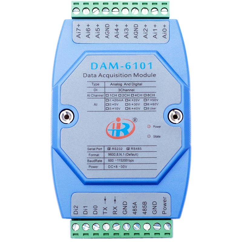 New DAM6101 mixed analog digital input data acquisition module Modbus voltage current converter
New DAM6101 mixed analog digital input data acquisition module Modbus voltage current converter