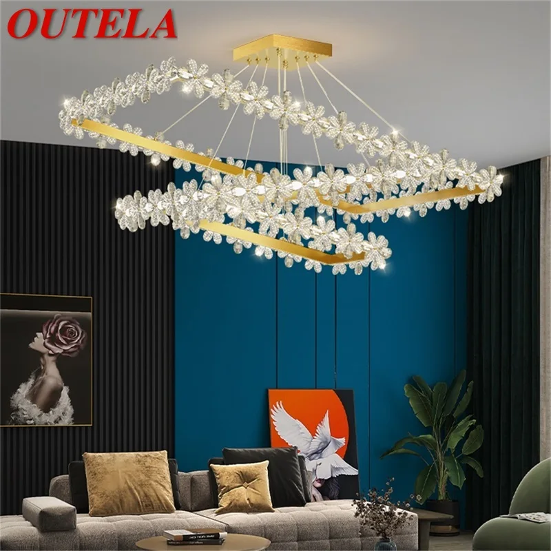 OUTELA Luxury Chandeliers Modern Gold Light Rectangle Crystal LED Brass Pendant Lamp Home Fixture for Living Room
OUTELA Luxury Chandeliers Modern Gold Light Rectangle Crystal LED Brass Pendant Lamp Home Fixture for Living Room