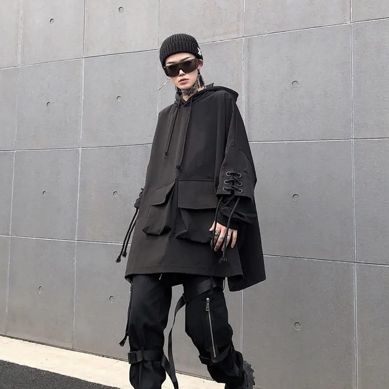 Fake two-piece women's fashion workwear pocket tide brand long-sleeved top hooded jacket winter
Fake two-piece women's fashion workwear pocket tide brand long-sleeved top hooded jacket winter