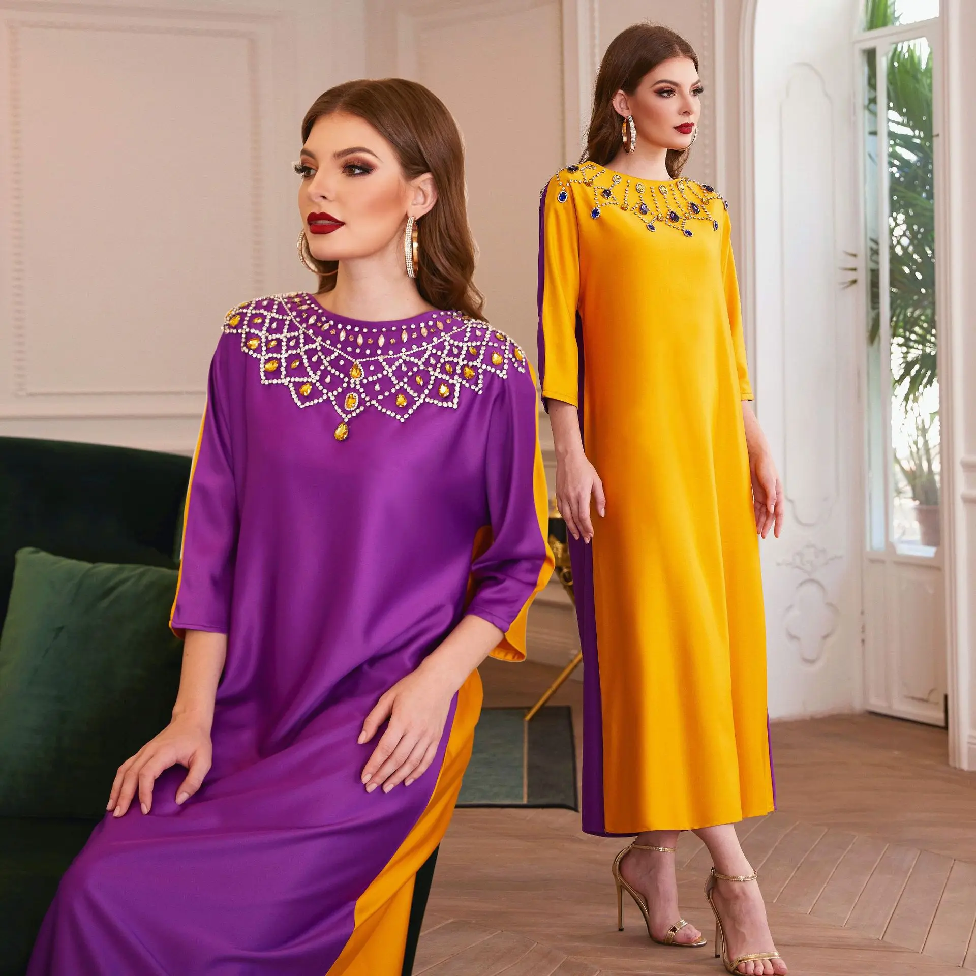 Luxury Muslim Abaya Diamond Kimono Double Side Hijab Dress Arabic Ramadan Eid African Islamic De Moda Musulman Djellaba Femme
Luxury Muslim Abaya Diamond Kimono Double Side Hijab Dress Arabic Ramadan Eid African Islamic De Moda Musulman Djellaba Femme