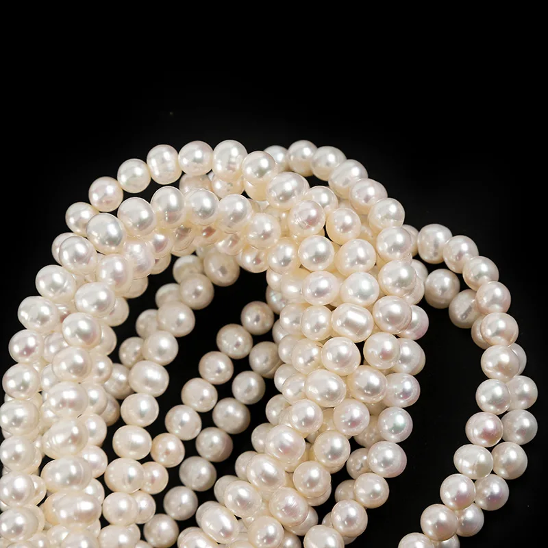 Freshwater Pearl Necklaces Round Shape with Size 7-8mm Perfect Luster Beads for DIY Fine Jewelry Loose Pearl Strands
Freshwater Pearl Necklaces Round Shape with Size 7-8mm Perfect Luster Beads for DIY Fine Jewelry Loose Pearl Strands