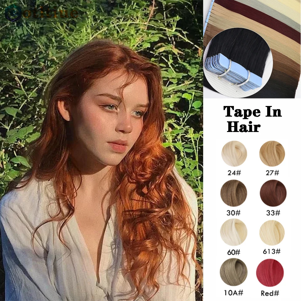 Tape In Remy Human Hair Adhesive Extensions 16" 20" 26" 20/40 Pcs Multi-Colors Straight Skin Weft Natural Hair For Salón
Tape In Remy Human Hair Adhesive Extensions 16" 20" 26" 20/40 Pcs Multi-Colors Straight Skin Weft Natural Hair For Salón